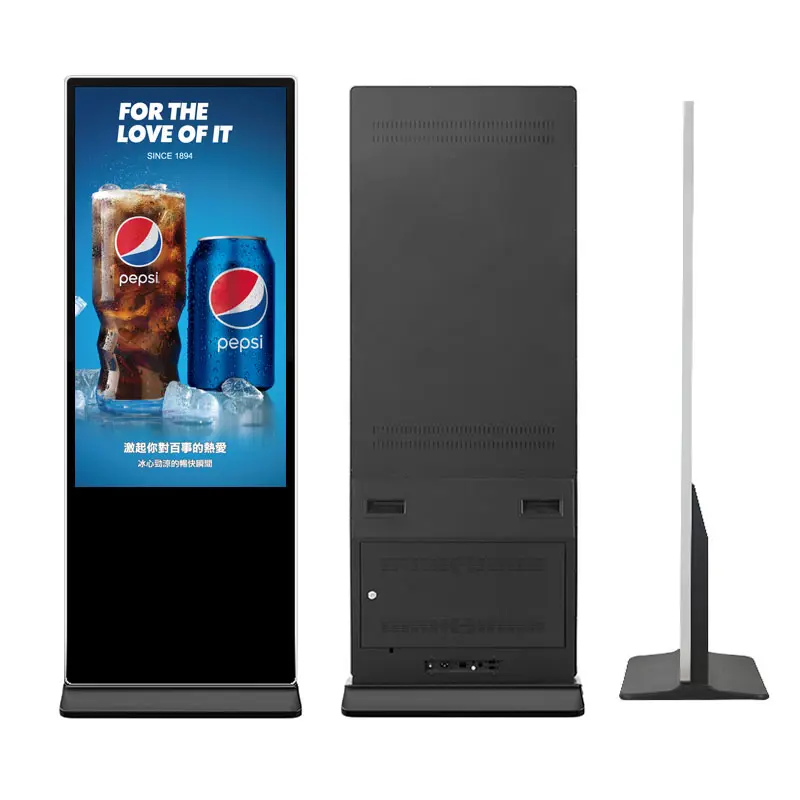 55 InchFloor Standing Kios Lcd Digital Advertising LCD Layar Sentuh Digital Signage Ad Screendisplay Kios