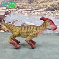Modèle de dinosaure animatronique Parasaurolophus télécommandé Gecai, dinosaure réaliste qui marche et émet des sons pour les parcs d'attractions