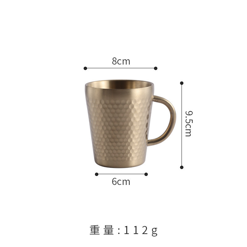 Tasse texturée martelée (dorée)