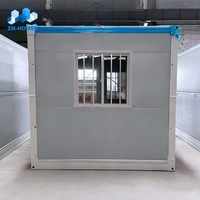 Conteneur de bureau modulaire pliable de 10 pieds pour camping extérieur, mini-bureau, maison préfabriquée pliable à chargement élevé