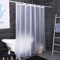 Rideau de douche magnétique en EVA imperméable et écologique, motif ethnique géométrique rayé rouge, impression numérique originale