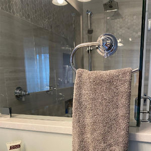 Soporte de gancho para toallas de baño montado en la pared <span class=keywords><strong>sin</strong></span> perforación, toallero de <span class=keywords><strong>cocina</strong></span> cromado ABS de succión al vacío para baño 2025 - Product Image 6