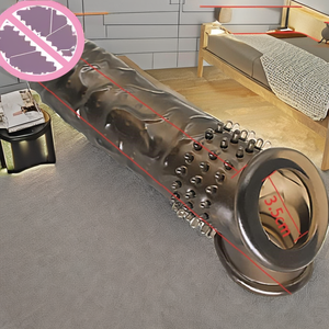Wieder verwendbare TPE Silikon Herren Dildo Vibrator <span class=keywords><strong>Penis</strong></span> Ärmel Dick Extender Kondom Hahn Vergrößerung Sexspielzeug <span class=keywords><strong>Enhancer</strong></span> - Product Image 2