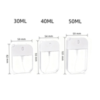 Flacon de parfum vide personnalisable, mini flacon plat en plastique réutilisable avec étui porte-clés, conteneur pratique pour les voyages