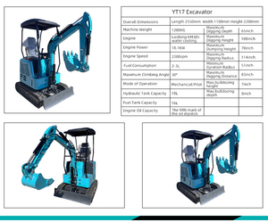 Miniexcavadora Hidráulica con Motor EPA, 4, 5, 6, 7 Toneladas, Modelo YT 40 - Product Image 3