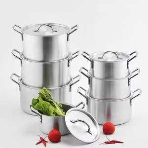 Cross-border High Performance Thickened Aluminum <b>Pot</b> Set 5-Piece <b>Soup</b> Pan Cookware 14-26CM with 7 Utensils Set - Product Image 2