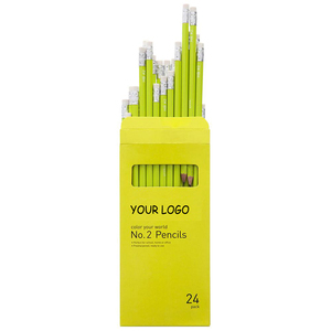 Grosir alat tulis pabrik pensil standar murah set pensil <span class=keywords><strong>HB</strong></span> dengan ujung penghapus - Product Image 5