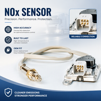 Capteur NOx Premium pour Pièces Automobiles, Capteur d'Oxyde d'Azote d'Échappement 12V pour Système d'Émission du Moteur d'Excavatrice Hydraulique CAT 336