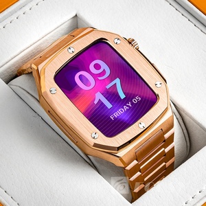 Correa de silicona de lujo con logotipo personalizado de diseñador original y funda de reloj de metal para <span class=keywords><strong>Apple</strong></span> - Product Image 6