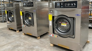 Máy giặt và máy sấy công nghiệp tự động hoàn toàn bằng thép không gỉ 25KG, hoạt động bằng tiền xu - Product Image 4