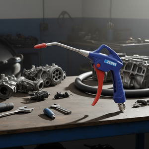 Pistolet à air comprimé Fervi avec buse métallique et gâchette rouge pour des tâches de nettoyage de précision - Product Image 3