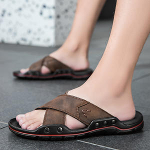 Sandalias de Playa Casuales y Transpirables para Hombre, con Parte Superior de PU, Diseño de una Pieza, Punta Abierta, para Uso en Exteriores en Verano - Product Image 6