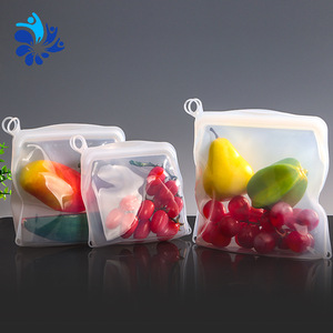 Sacs de conservation alimentaire en silicone avec crochets, réutilisables et scellables, pour fruits, légumes, organisation de la cuisine - Product Image 1