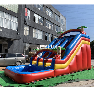 Giảm Giá Mạnh 2020 Cây Dừa Mùa Hè Màu Đỏ Trượt Nước Trượt Với Bể Bơi Cho Trẻ Em - Product Image 3