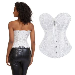 Corsets et bustiers en latex à bandage blanc 6XL pour femmes de <span class=keywords><strong>taille</strong></span> supérieure Style quotidien sexy respirant avec contrôle de la lumière - Product Image 5