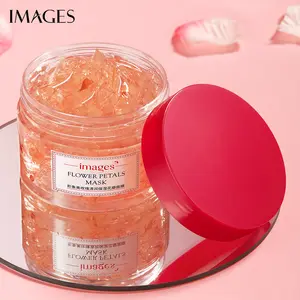 Imagens rosa osmansing hidratante máscara facial, máscara hidratante para limpeza de flores, cosméticos 120g