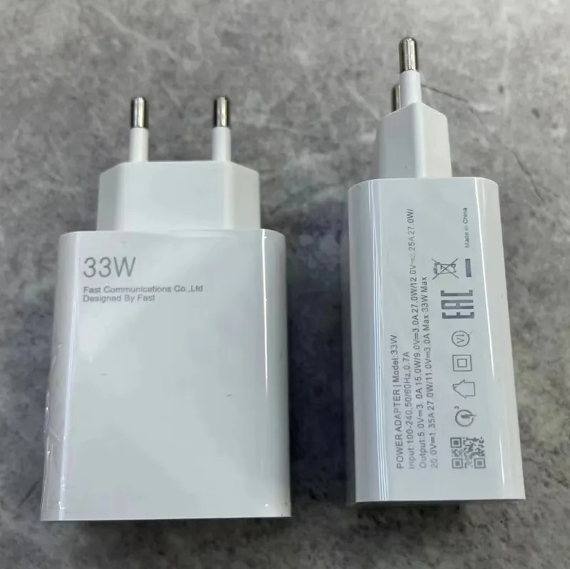 หัวชาร์จ18W 33W 55W 67W 120W เทอร์โบชาร์จแบบเร็วพิเศษที่ชาร์จแบบ USB สำหรับ Xiaomi