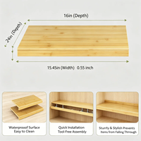 Housses pour étagères métalliques en bambou pour garde-manger, placard, cuisine, housses pour étagères métalliques en bois