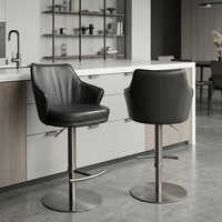 Tabourets de bar modernes pour îlot de cuisine, chaise de comptoir pivotante réglable de luxe avec dossier ergonomique pour café, pub, maison