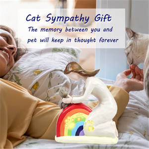 Portavelas conmemorativo pintado a mano para perros y gatos, figura esculpida, regalo de simpatía para el duelo, pérdida de mascotas, regalos conmemorativos, portavelas - Product Image 6