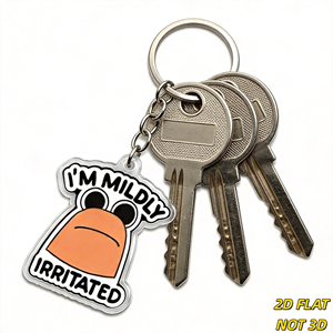 Llavero de acrílico con cara de burro naranja y texto llamativo, diseño divertido y humorístico para bolso o llaves - Product Image 5