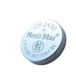 แบตเตอรี่เซลล์ปุ่ม Henli Max CR2450 3V สําหรับแบตเตอรี่รีโมทคอนโทรลกุญแจรถ