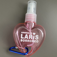 Nouveau Flacon Distributeur de Savon Liquide Désinfectant en Forme de Cœur 50ml avec Porte-clés et Pompe Pulvérisatrice Sérigraphiée – Édition 2027