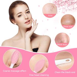 Brosses exfoliantes en silicone pour le visage et les lèvres, 6 pièces, pour le nettoyage, les masques faciaux et l'élimination des points noirs, outils de soin de la peau pour le mascara - Product Image 5