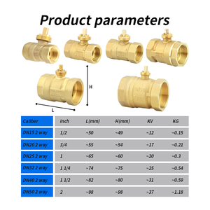 Válvula de Bola Eléctrica Bidireccional DN20, Manual-Automática, con Control de Tres Cables AC220Vdc12V24V para <span class=keywords><strong>Agua</strong></span>, Aire Acondicionado y Fan Coil - Product Image 3