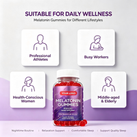 Gummies de mélatonine pour un rythme circadien amélioré, une routine de coucher plus rapide et un soulagement occasionnel de l'insomnie