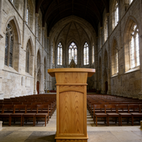 Pupitre de sermons en bois de style minimaliste, mobilier classique pour cérémonies religieuses, idéal pour écoles et théâtres