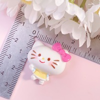 Accessoires décoratifs en résine DIY motif chat expressif, faits main, pour coques de téléphone, pinces à cheveux, accessoires de tête, boucles de chaussures et pendentifs
