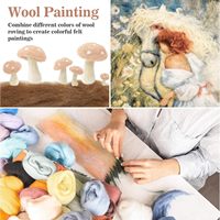36Colors Needle Felting Wool Fibre Wool Yarn Roving DIY Craft Materials