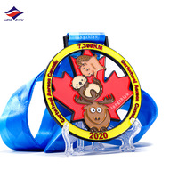 Longzhiyu marathon sport médailles fabricant personnalisé couleur enfants mignon anime médailles en gros émail fun run champion médailles
