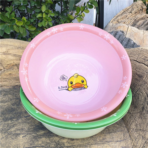 Lavabo redondo de plástico para bebés, de colores mixtos, grueso, para uso doméstico, para lavar la cara y los pies. - Product Image 2