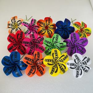 एकल स्टेम फोम फूलों के बाल पिक पिन पॉलिनेशियन आदिवासी प्रिंट प्लूमेरिया फ्रेन्गिपानी टिहिबिस्कस कान के सामान - Product Image 1