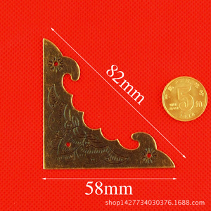 Flat 58mm Bat Shaped Iron <b>Corner</b> <b>Protector</b> Antique Style For Packaging Box Jewelry Storage Oriental Design CB 35 - Product Image 2