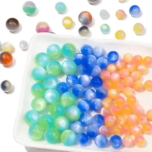 BSB090 Jewelry Making Supplies Wholesale Resin Beads Cat Eye Double Color Round Beads for DIY Necklace Bracelet Making Charms