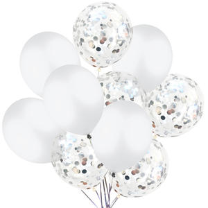 10 <span class=keywords><strong>palloncini</strong></span> in lattice tinta unita <span class=keywords><strong>palloncini</strong></span> di coriandoli con paillettes da 12 pollici forniture per decorazioni per feste di compleanno di nozze - Product Image 2