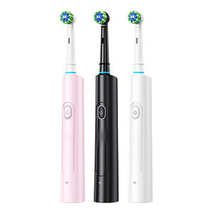 4 têtes de brosse, brosse à dents rotative 3D, brosse à dents électrique rechargeable à tête ronde - Product Image 5