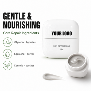 50g Yüz Kremi Vegan Cilt Onarıcı Krem Derin Nemlendirme Yumuşak Pürüzsüz Cilt Yatıştırıcı Bakım Cilt Bariyerini Güçlendirir Yüz Kremi OEM - Product Image 1