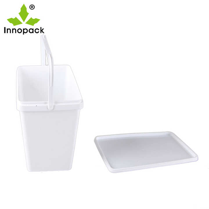 Cheap factory white 3.7L 4L 9L rectangular square plastic pail bucket