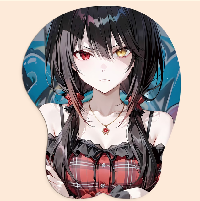Custom 3D Ergonomic Mouse Pad Heterochromia Girl Design Comfortable Support Gaming Durable Non-Slip Stylish Desktop Accessory