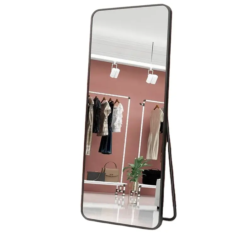 Oro acquista specchio personalizzato grande specchio in lega di alluminio bagno Hotel salone salone di bellezza Spa specchio per la casa