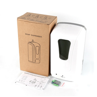 Dispensador automático de jabón con sensor de plástico ABS, dispensador de desinfectante de manos sin contacto montado en la pared, dispensador de jabón líquido