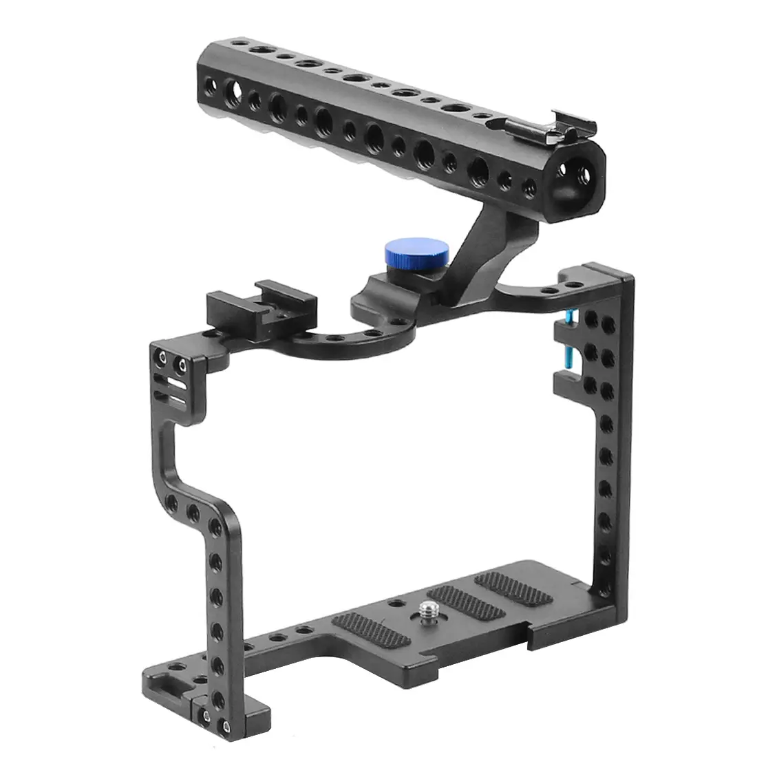 FEICHAO Cold Shoe Mount Bracket Stabilizer Frame Extended Handheld Grip Cage For Panasonic GH5