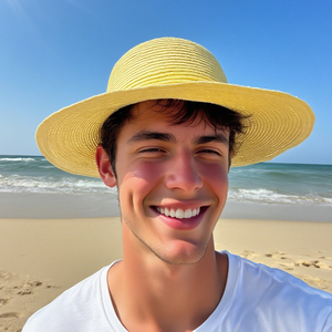 Oem grande cappello di paglia sole per le vacanze da uomo donna pesca Surf Custom palma cappello di paglia spiaggia - Product Image 4