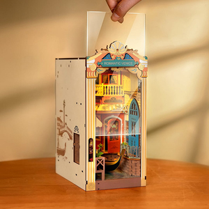 Robotime <span class=keywords><strong>Rolife</strong></span> US Entrepôt <span class=keywords><strong>Miniature</strong></span> Maison TGB08 Romantique Venise 3D Puzzles en Bois DIY Book Nook - Product Image 5