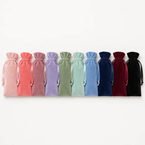 Sacchetto Portagioie Personalizzato in Velluto Leggero con Coulisse, Morbido Sacchetto Regalo per Collane, Anelli, <span class=keywords><strong>Orecchini</strong></span>, Bracciali - Ingrosso Multicolore - Product Image 2