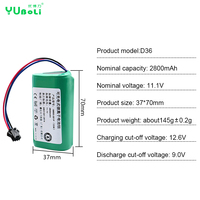 Batterie de rechange 2800mAh 11.1V pour aspirateur robot Ecovacs TCR360 D36A D36B D36C D36E DA611 DB35 DA60 D36S - En stock
